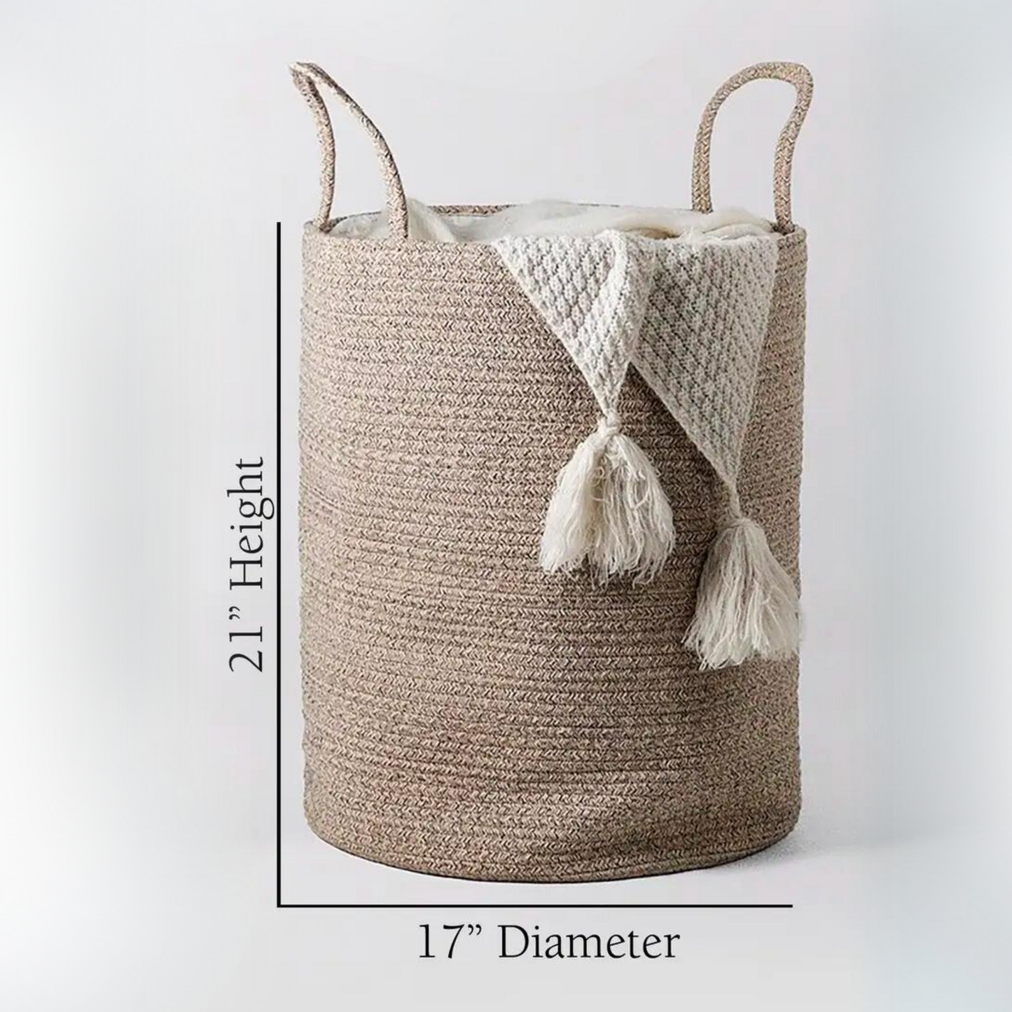 Handwoven Jute Laundry & Planter Basket
