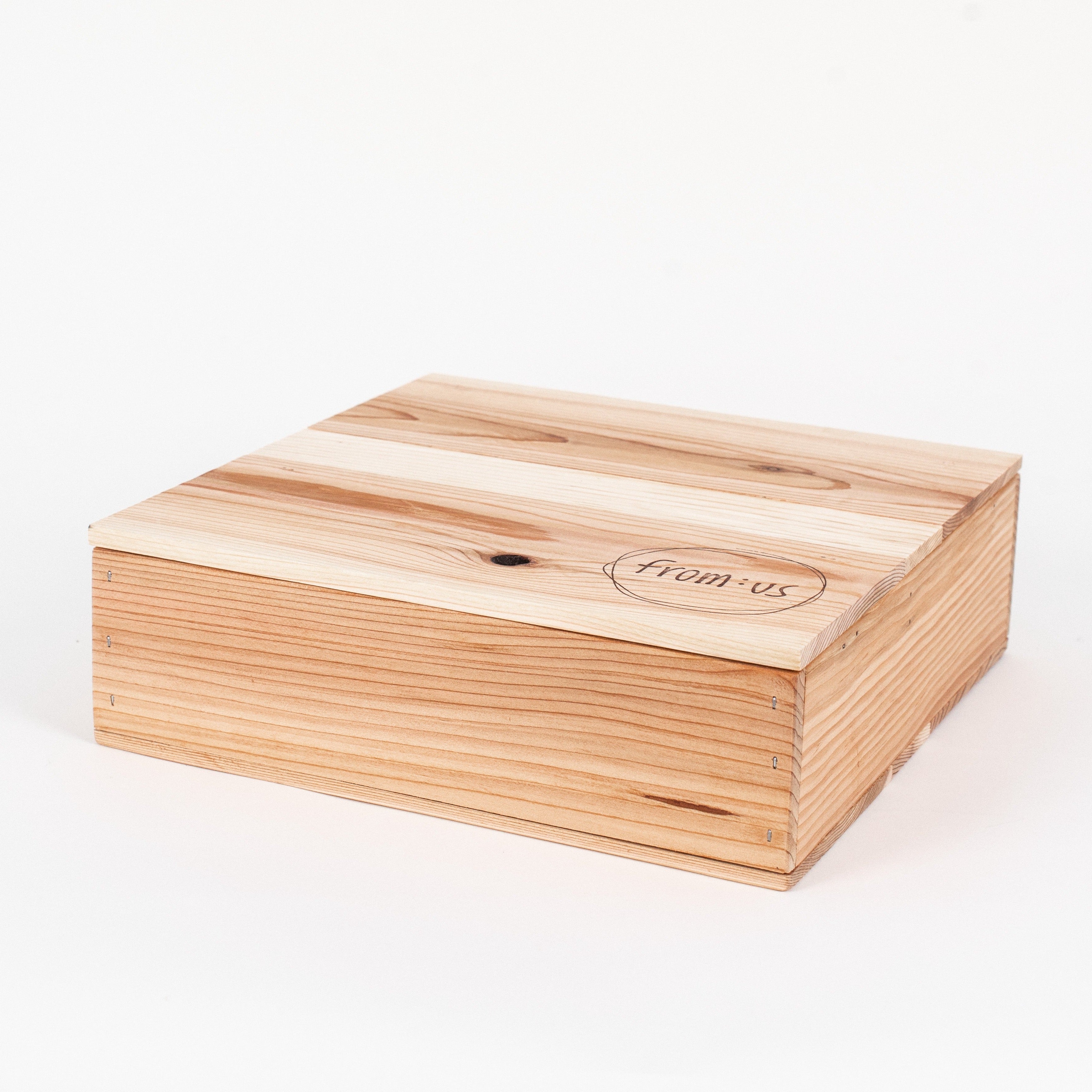 Large wooden online gift box